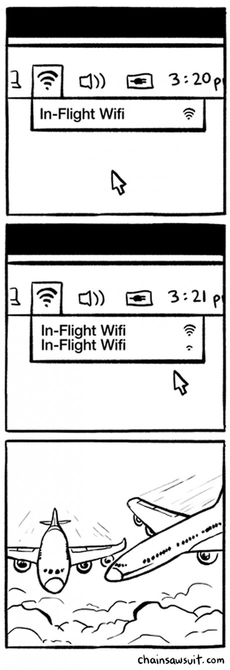 Wi-Fi в самолете может предупредить об опасности