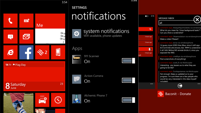 Первые скриншоты интерфейса Windows Phone 8.1