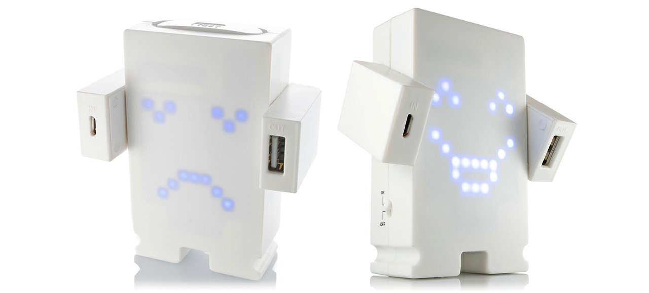 Батарея Mr Pow покажет заряд улыбкой