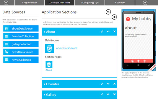 Windows Phone App Studio: приложения для Windows Phone можно делать без программирования