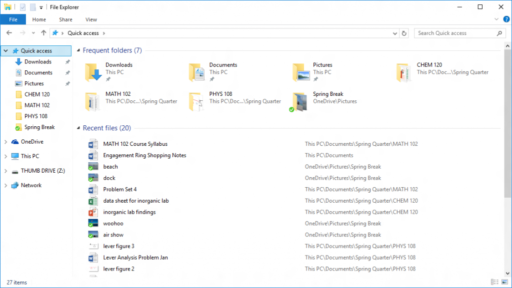 Як у Windows 10 змінили доступ до популярних файлів