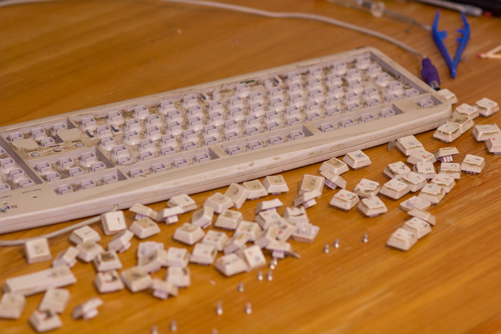 disassembled keyboard
