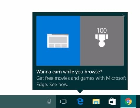 Як у Windows 10 прибрати рекламу Microsoft Edge
