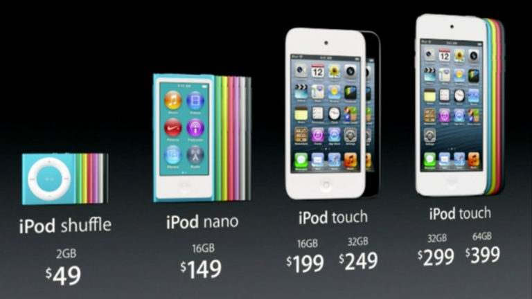 Apple зупинила виробництво плеєрів Apple iPod nano та iPod shuffle