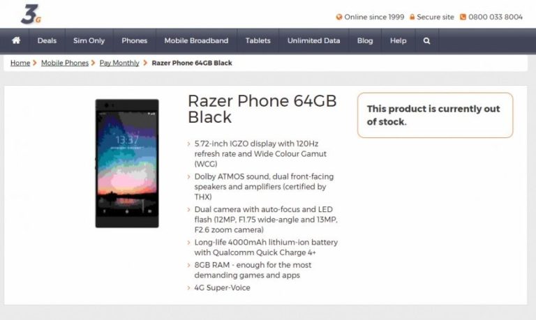 Провайдер поделился подробностями об игровом смартфоне Razer