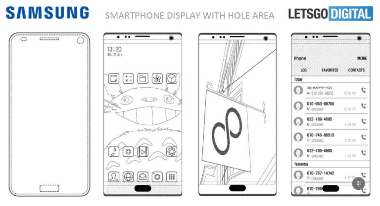 Samsung хочет встроить камеру прямо в экран смартфона