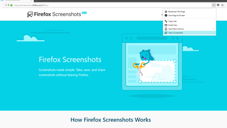 Как в Firefox Quantum делать скриншоты