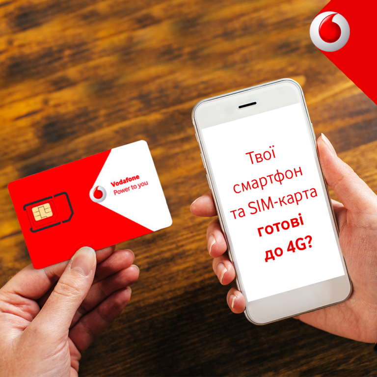 Vodafone запустив сервіс для перевірки готовності свого телефона і SIM-картки до 4G