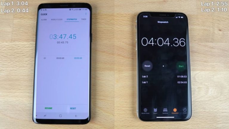 Galaxy S9+ против iPhone X: гаджет от Samsung опережает в ежедневных задачах, но проигрывает в GeekBench