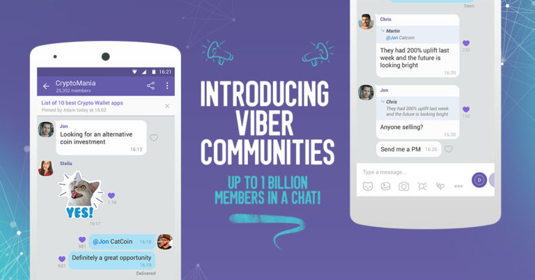 Viber запускает сообщества, которые позволят одновременно общаться 1 млрд пользователей