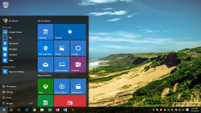 Як на Windows 10 змінювати прозорість Панелі завдань