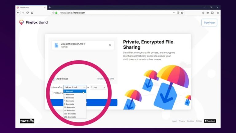 Розробник браузера Firefox запустив інструмент обміну шифрованими файлами Firefox Send