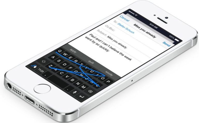 Стандартная клавиатура iPhone получит свайп-ввод