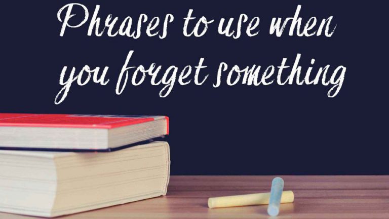 Говорим по-английски. Phrases to use when you forget something