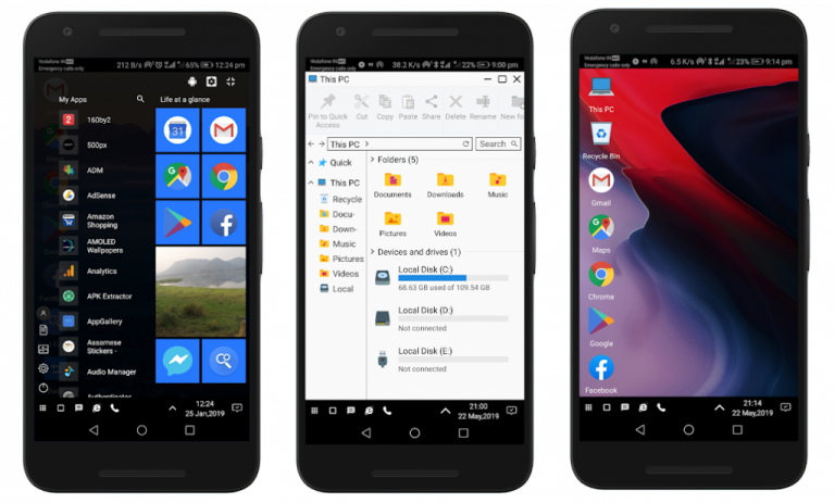 Для Android вийшов лаунчер, який перетворює його на Windows 10