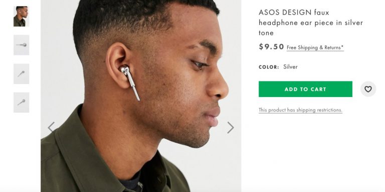 Наушники ASOS копируют Apple Airpods, но не работают