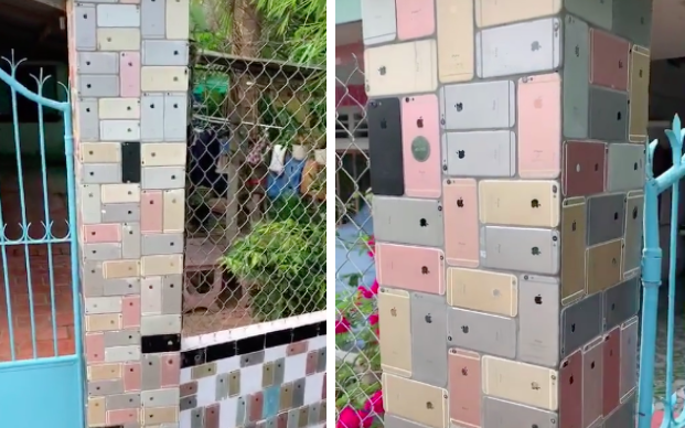 Житель В’єтнаму огородив будинок парканом зі старих iPhone