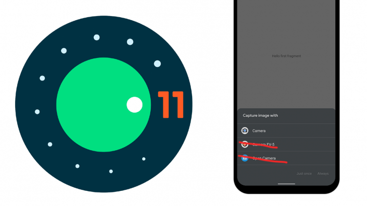 Android 11 не дозволить вибирати інші додатки камери