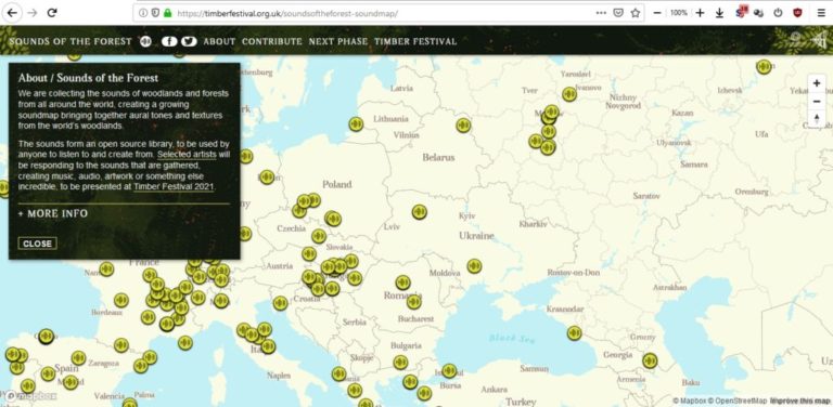 Два українські ліси з’явилися на інтерактивній мапі лісових звуків