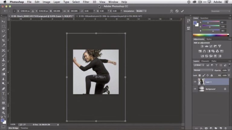 Как убрать монтажную область в photoshop