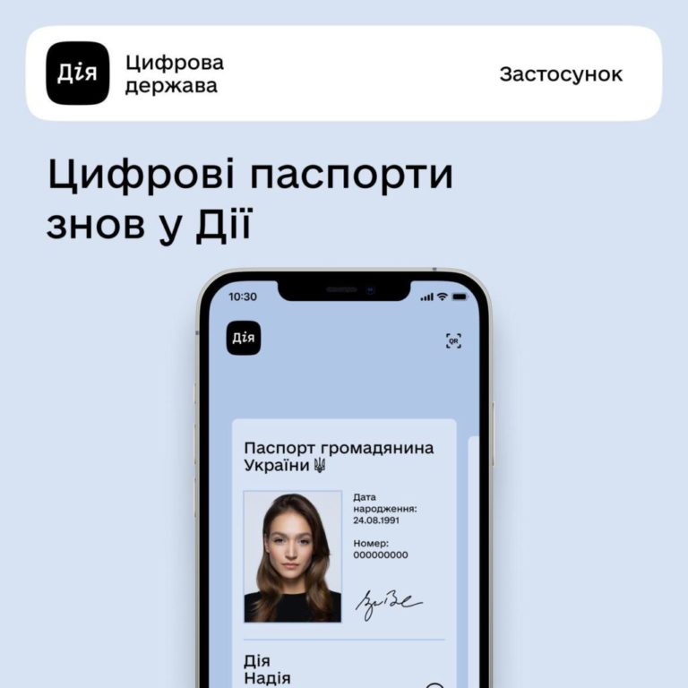 В Дие снова доступен цифровой паспорт