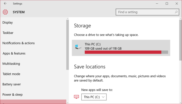 Як у Windows 10 звільнити місце на диску