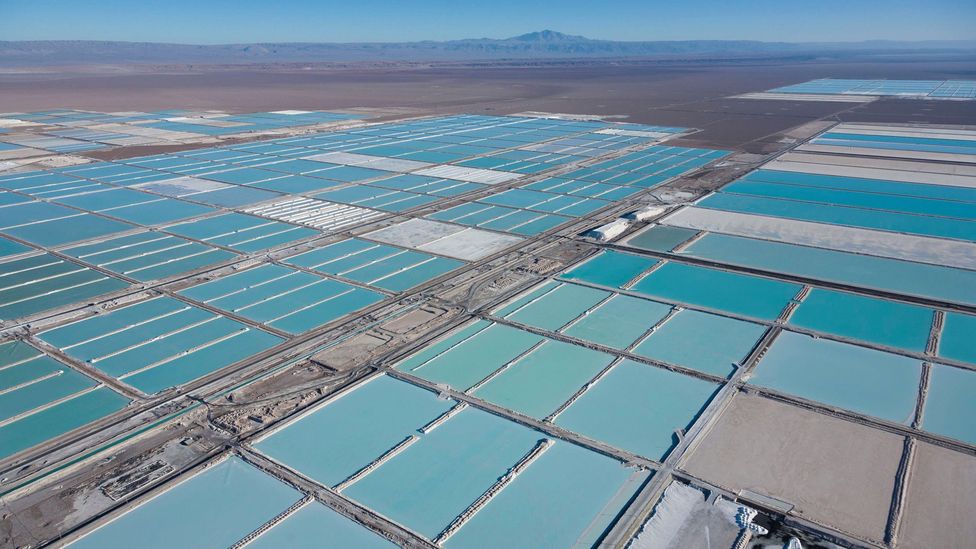 The SQM mine on the Salar de Atacama rivals Bolivia's as one of the world's largest lithium deposits (Credit: Alamy)