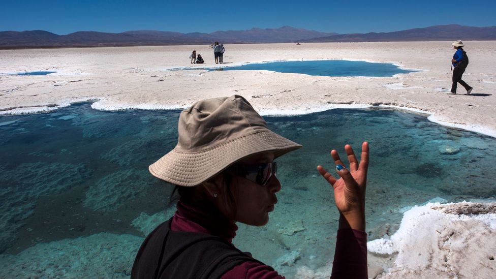 In the Salinas Grandes of Argentina, indigenous people see natural pools as "eyes" with spiritual meaning (Credit: Michael Robinson Chavez/Getty Images)