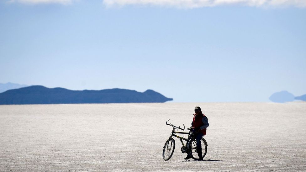 Our visual tour begins in the salt flats of South America, which hold hundreds of millions of tonnes of lithium (Credit: Martin Bernetti/Getty Images)