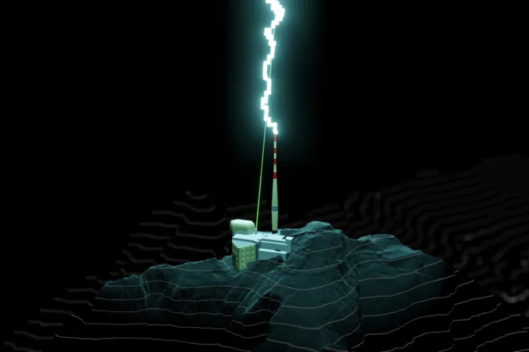 Європейці тестують систему лазерного наведення блискавки на громовідвід