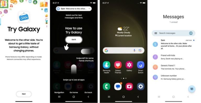 На iPhone можно виртуально запустить Galaxy S23