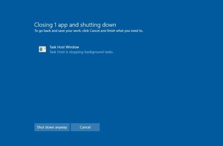 Як змусити Windows 10 довше чекати під час завершення роботи, якщо у вас є тривалі завдання
