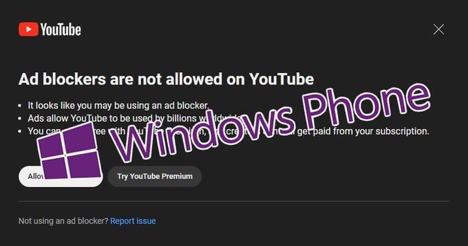 Windows Phone виявилася корисною для обходу блокування YouTube