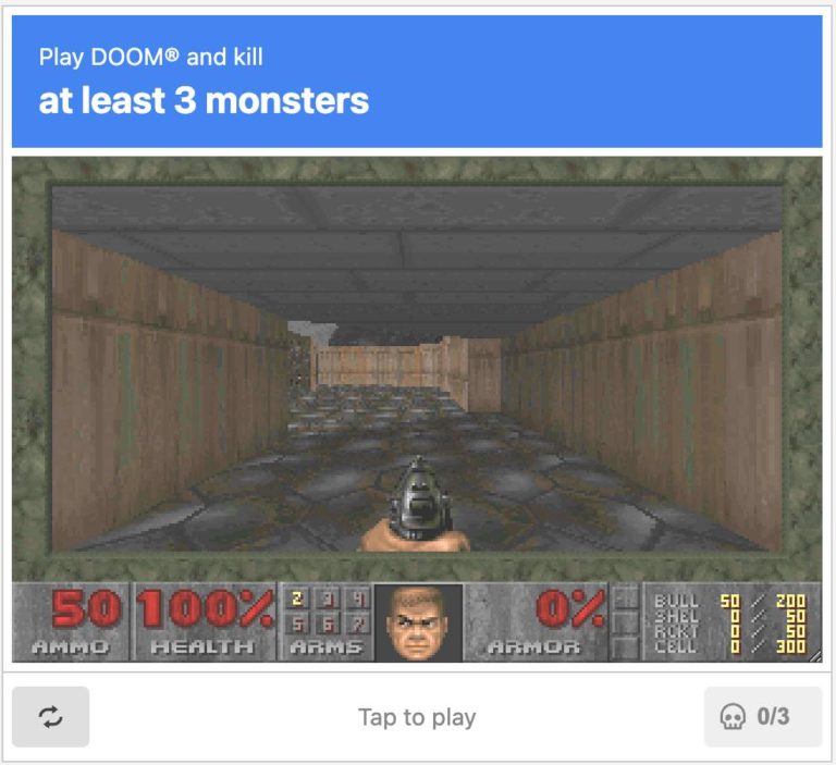 Жодних світлофорів чи сходинок: нова CAPTCHA змушує грати в DOOM