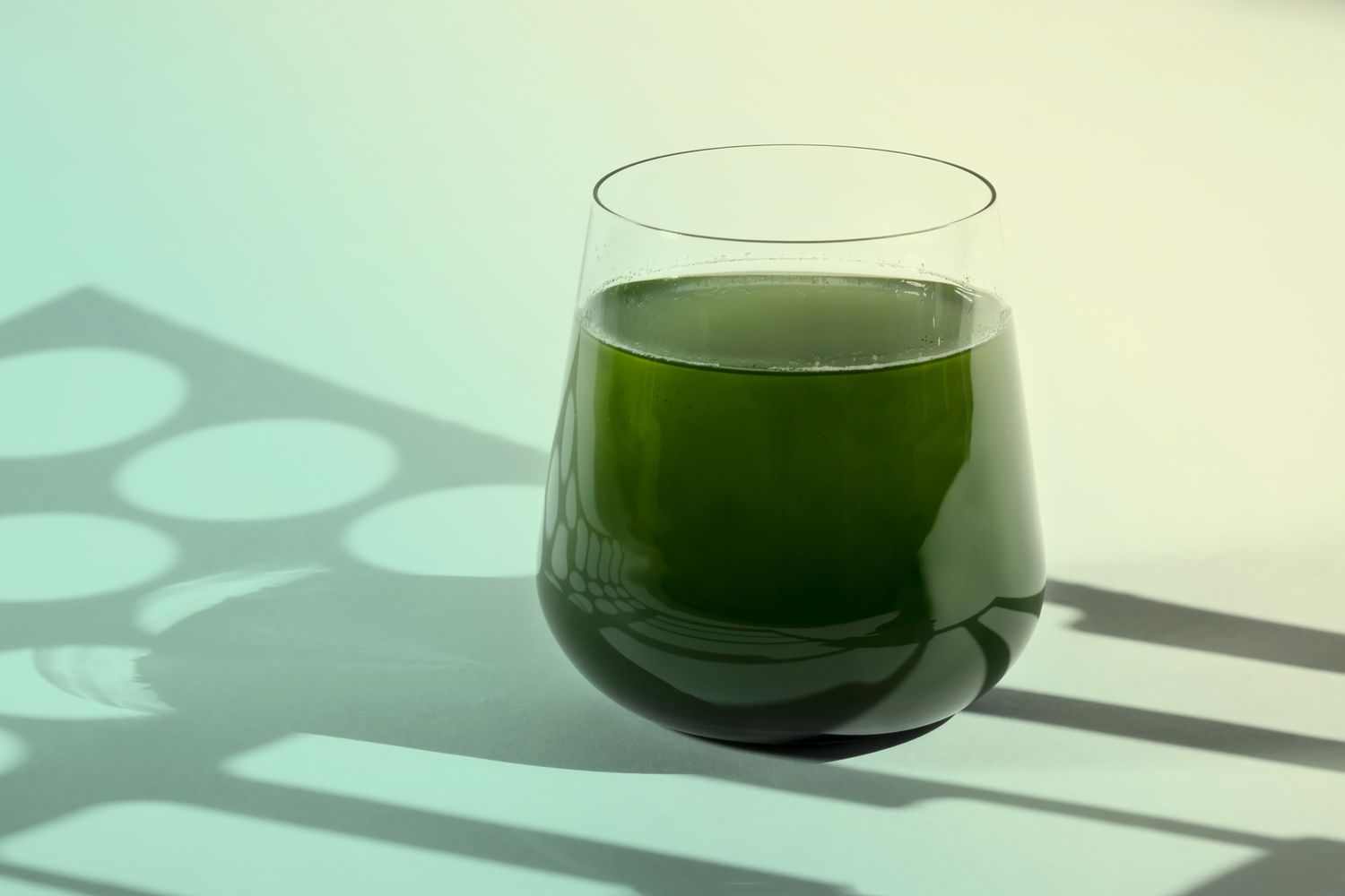 a glass of Chlorophyll Water