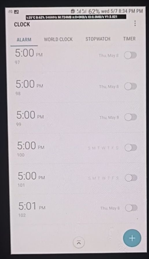 понад 100 будильників на samsung