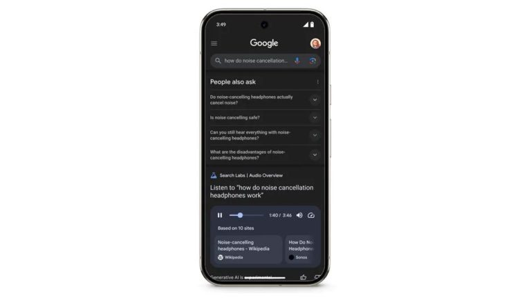 Результаты вашего поиска в Google можно будет послушать в озвучке от ИИ