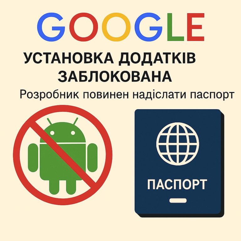 Google заборонив вам встановлювати додаток Android, якщо програміст не надіслав свій паспорт