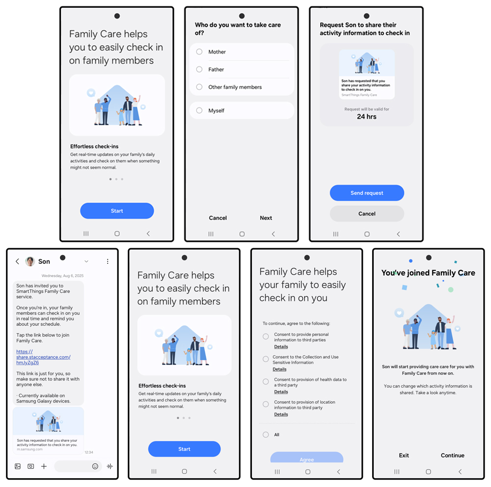 На зображенні показано оновлення інтерфейсу SmartThings, яке підвищує підтримку для сімей незалежно від їхнього місцезнаходження.