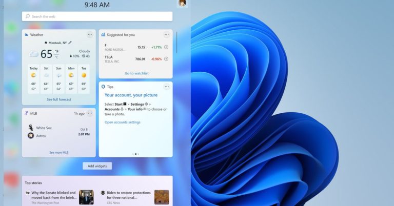 Как отключить панель виджетов Windows 11