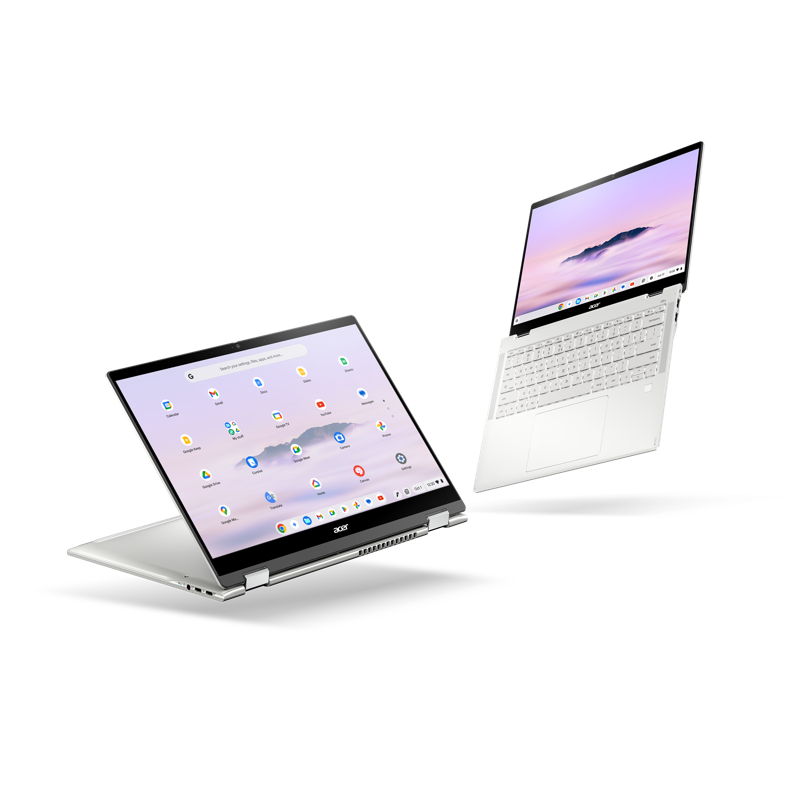 На зображенні представлений новий ноутбук Acer Chromebook Plus Spin 514 з процесором MediaTek Kompanio Ultra.