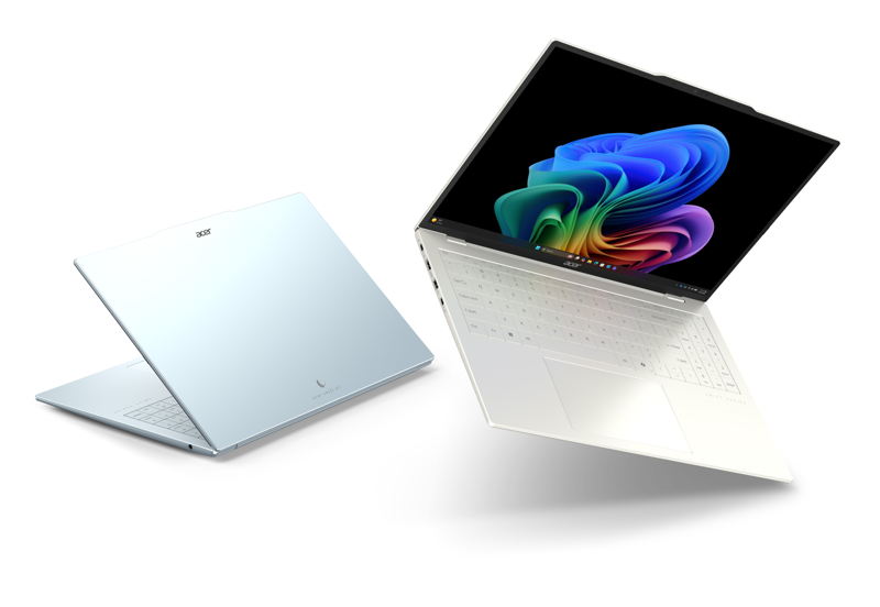 Зображення нового ультралегкого ноутбука Acer Swift Air 16, презентованого для сучасних мобільних професіоналів.