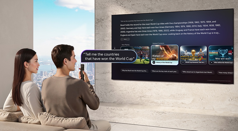 На зображенні представлений новий продукт компанії Samsung — Vision AI Companion, презентований на виставці IFA 2025.