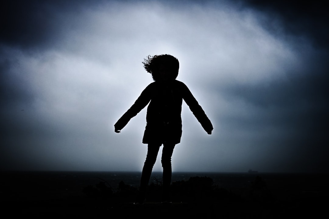 a silhouette of a person