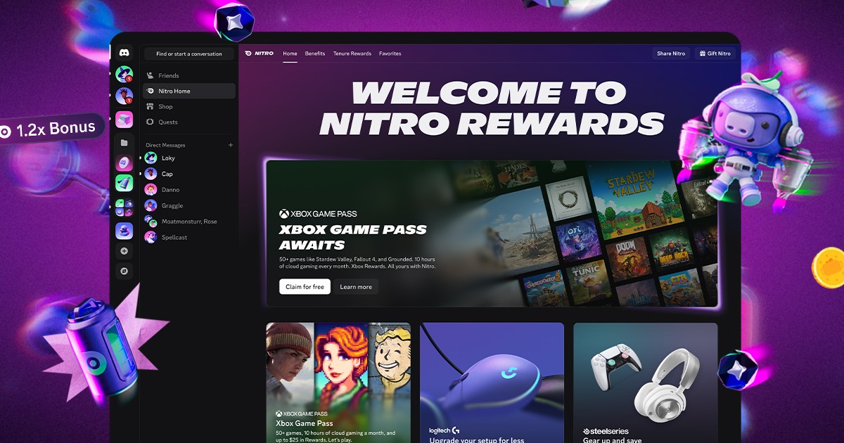 Discord запускає Nitro Rewards з доступом до Xbox Game Pass