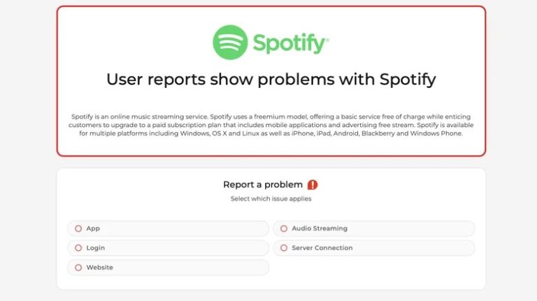 Spotify відновився після кількагодинного збою