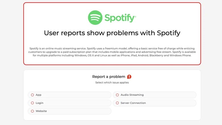 Spotify відновився після кількагодинного збою