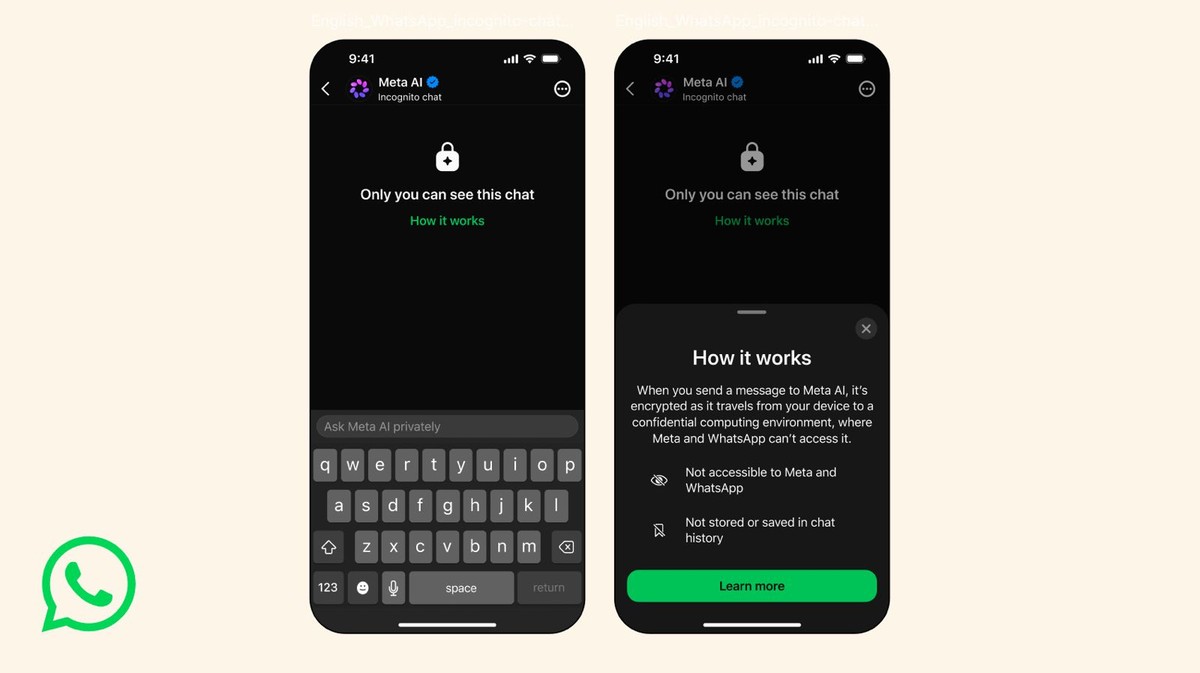 WhatsApp додає режим інкогніто в Meta AI-чатах