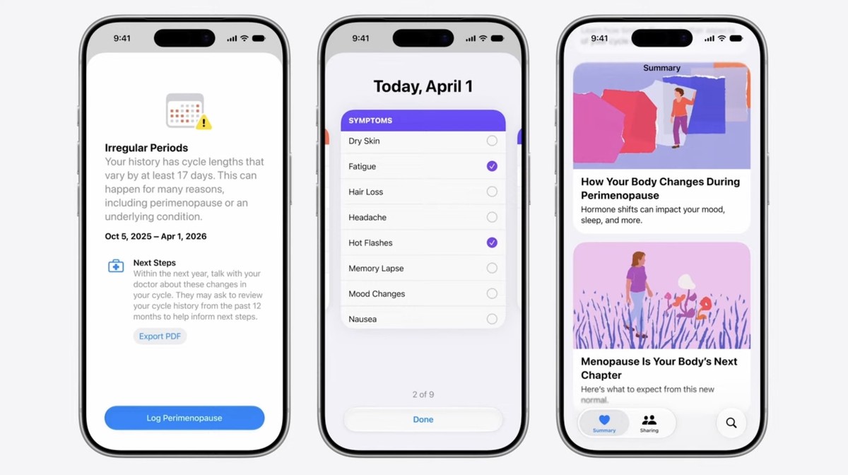 Додаток Apple Health визначає перименопаузу