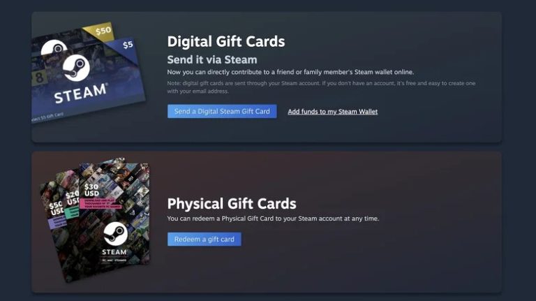 Valve припиняє випуск фізичних подарункових карт Steam